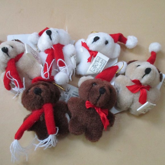 *Stuffed Mini Teddy Bear Tree Decor Ornaments - Picture 3 of 6